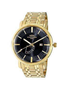 NWT Oniss Sorrento Quartz Black Dial Men's Watch